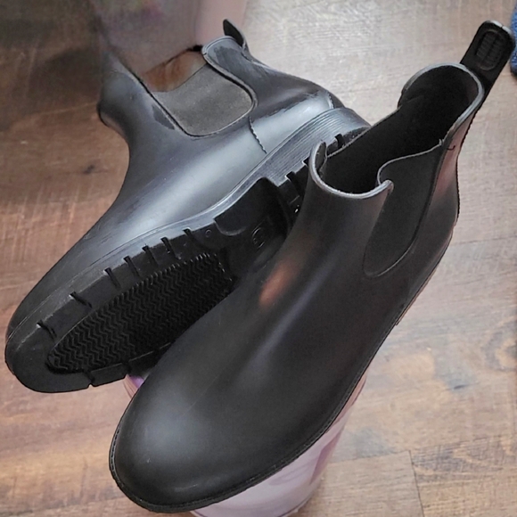 Chelsea-style ankle rain boots Sz 8.5 - Picture 2 of 7